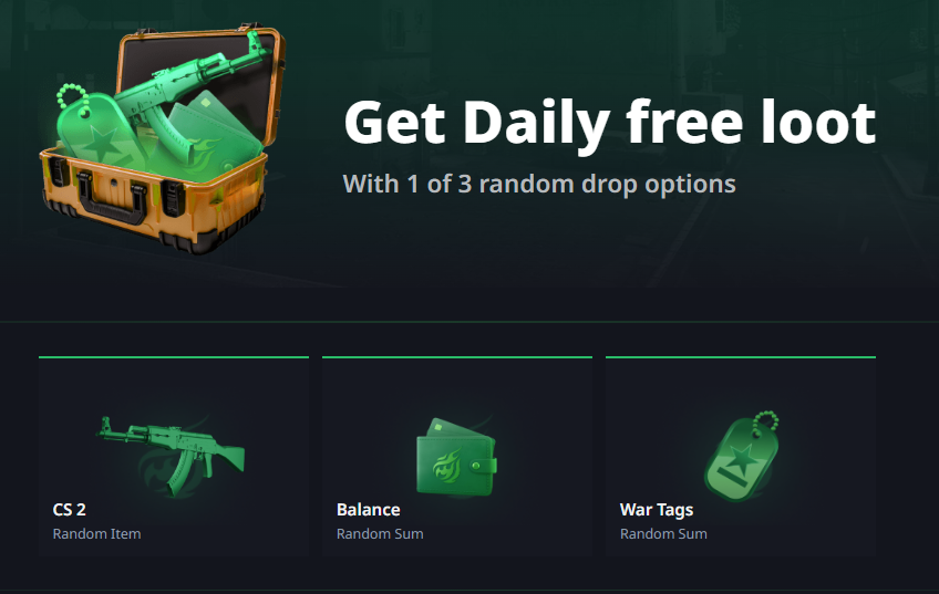 Daily Free sur Hellcase CS:GO