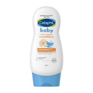 Sữa tắm gội Cetaphil Baby với hoa cúc Calendula Hữu Cơ