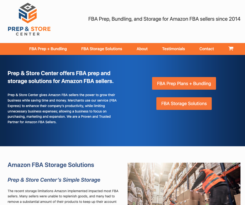 FBA Express homepage