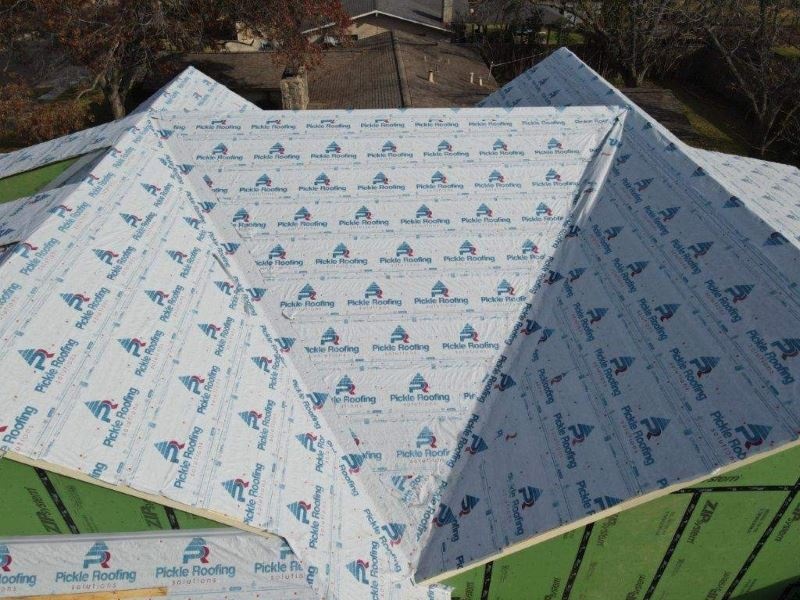 Roof underlayment done by Pickle Roofing Solutions