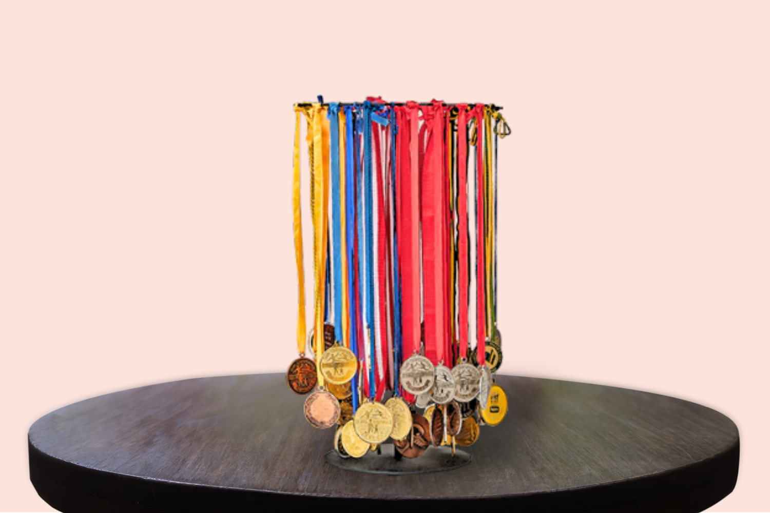 Table mount medal display.