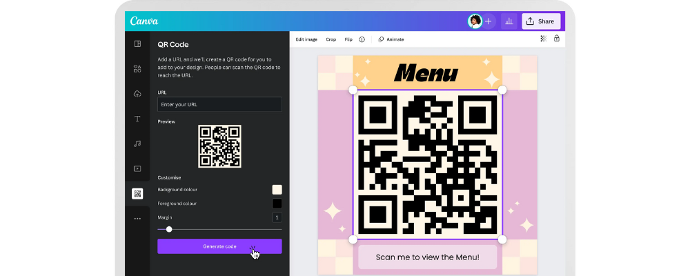 3. Canva QR Code Generator