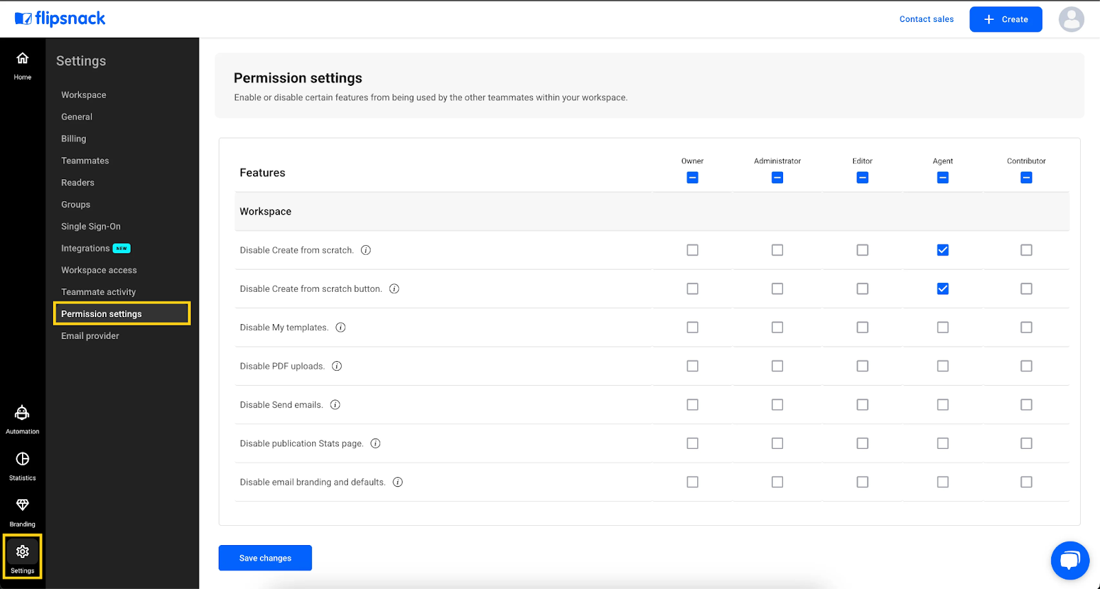 permission settings