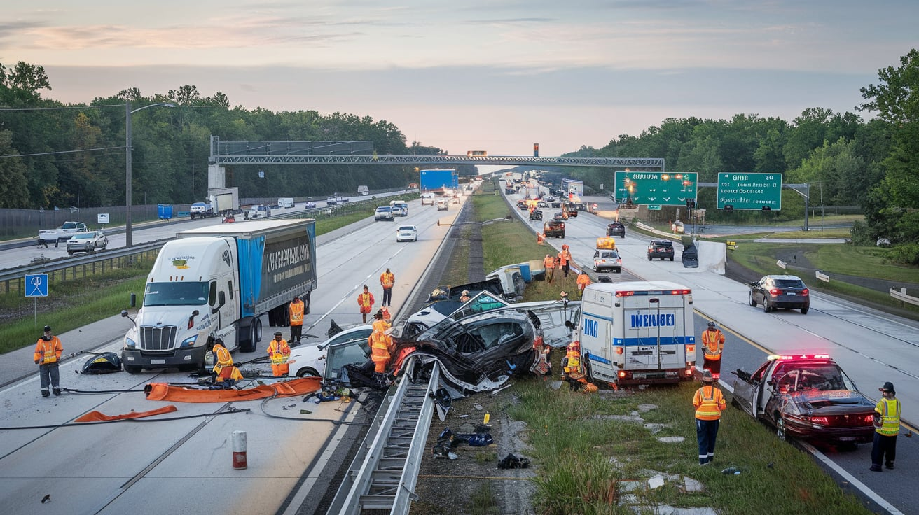 08/26/2024 Semi Accident I-85 Anderson County SC