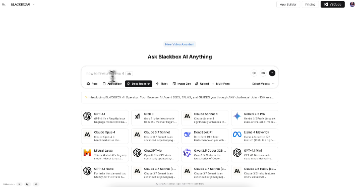 BlackBox AI deep research