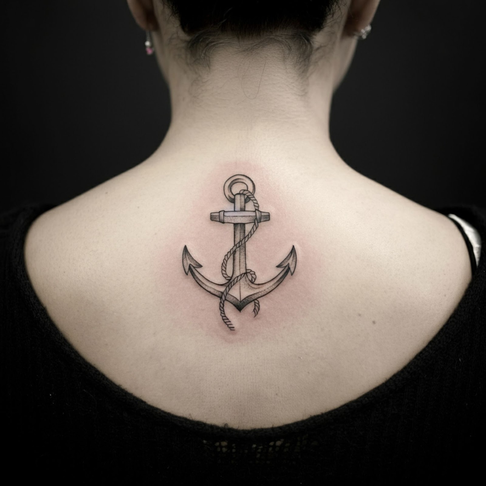 Anchor Tattoo on Back