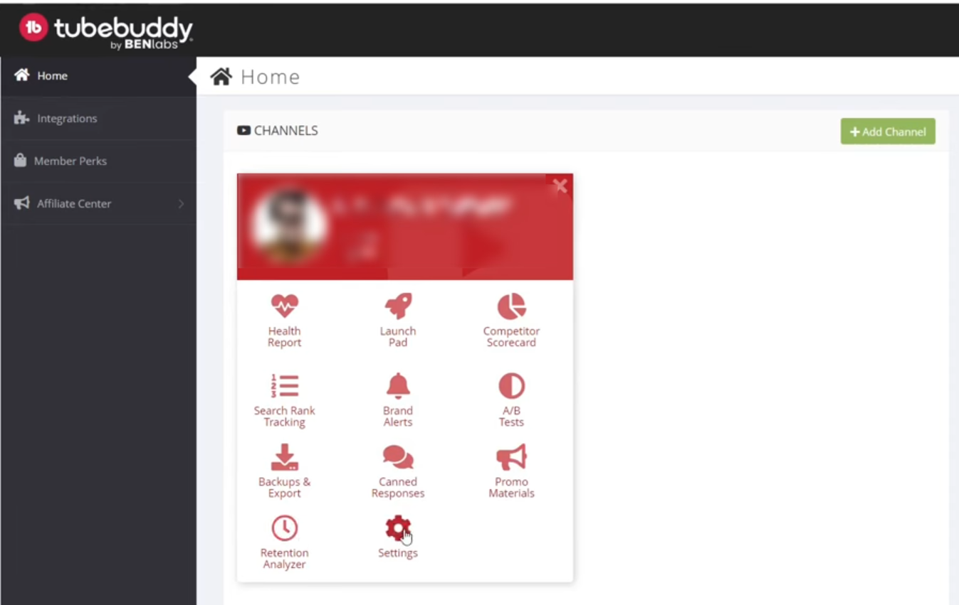 TubeBuddy outdated  web interface