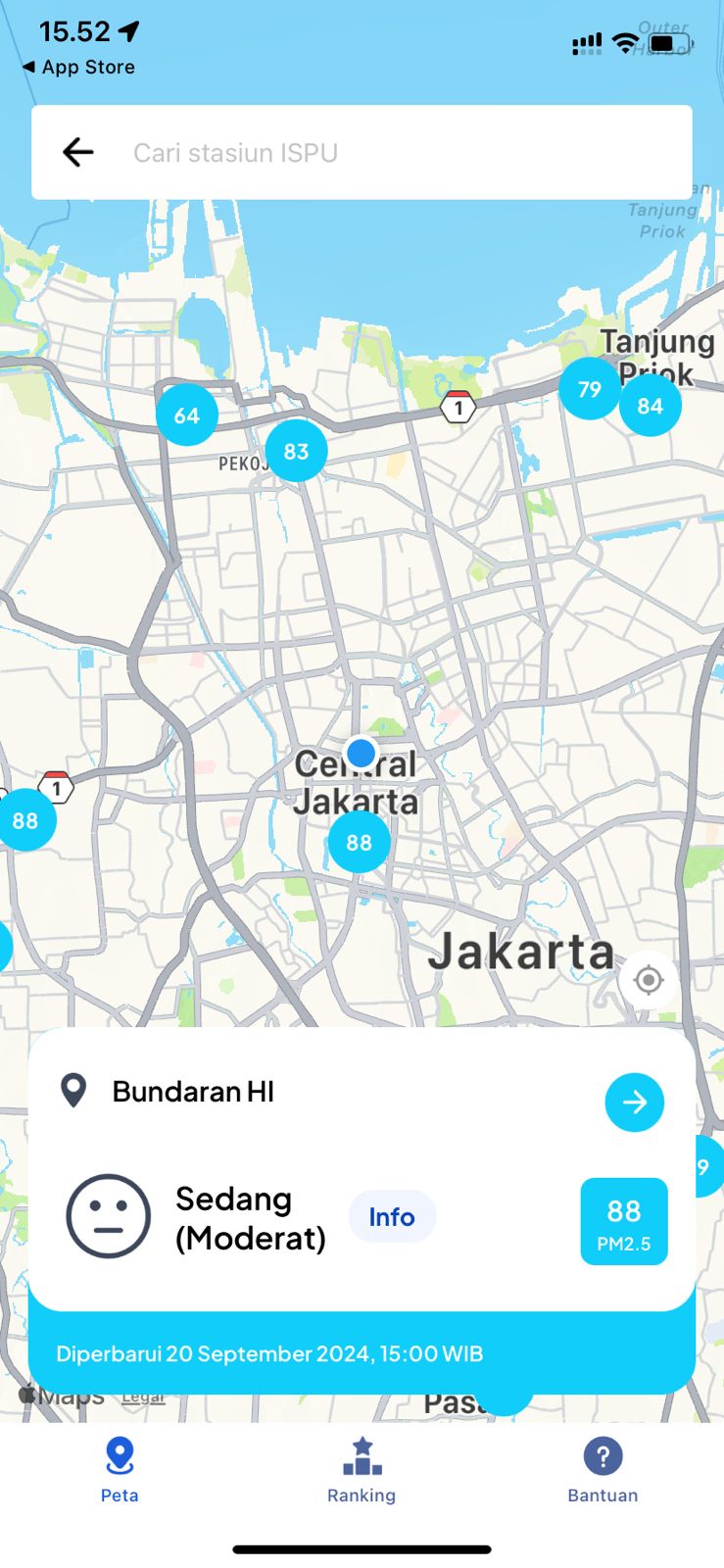 Fitur Kualitas Udara baru di JAKI