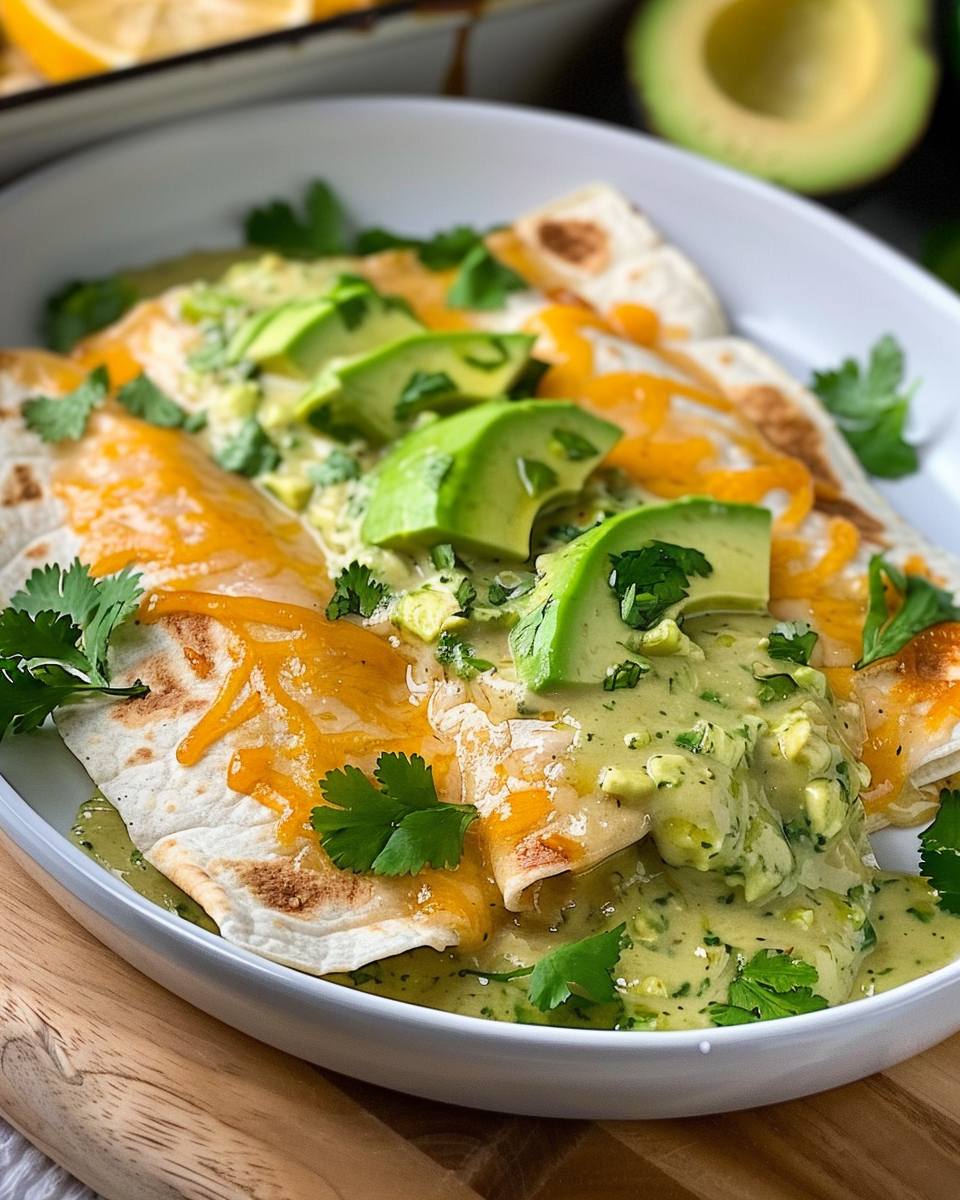 Chicken Enchiladas with Avocado