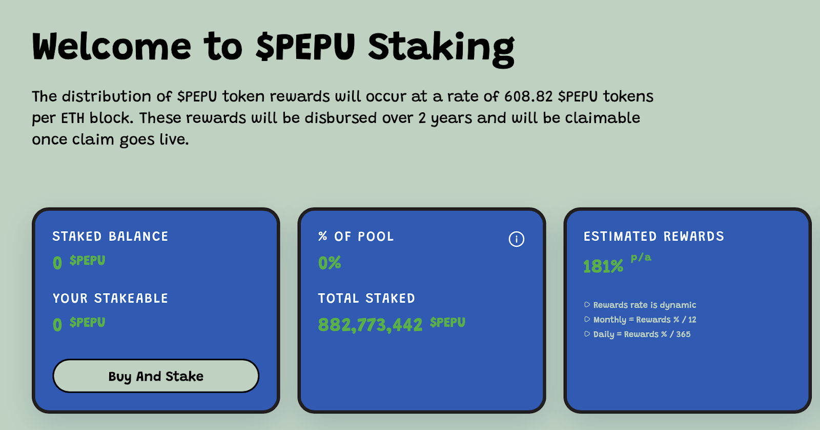 Staking Dashboard 