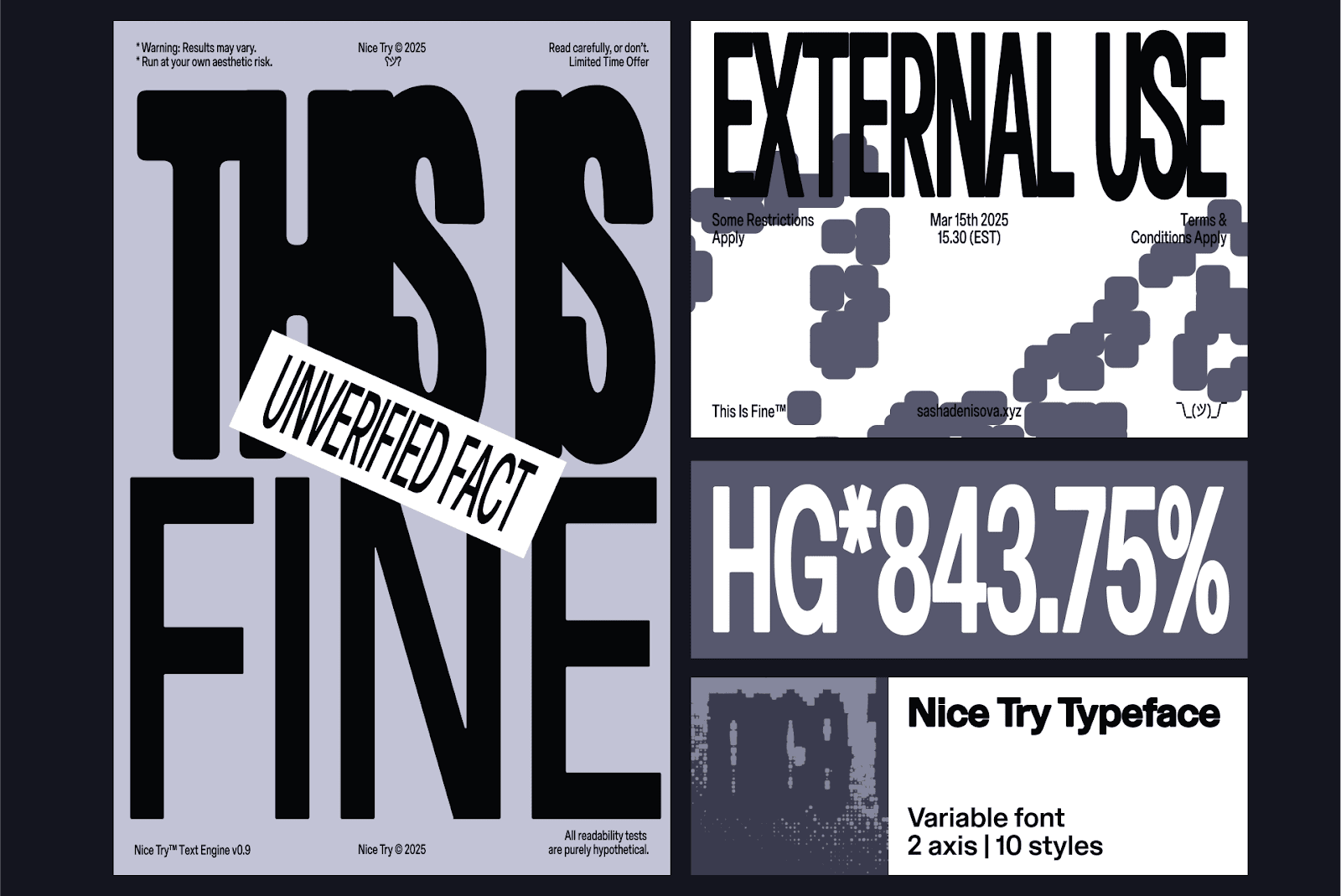 Image from the Blurring Lines: Nice Try's Branding & Variable Type article on Abduzeedo
