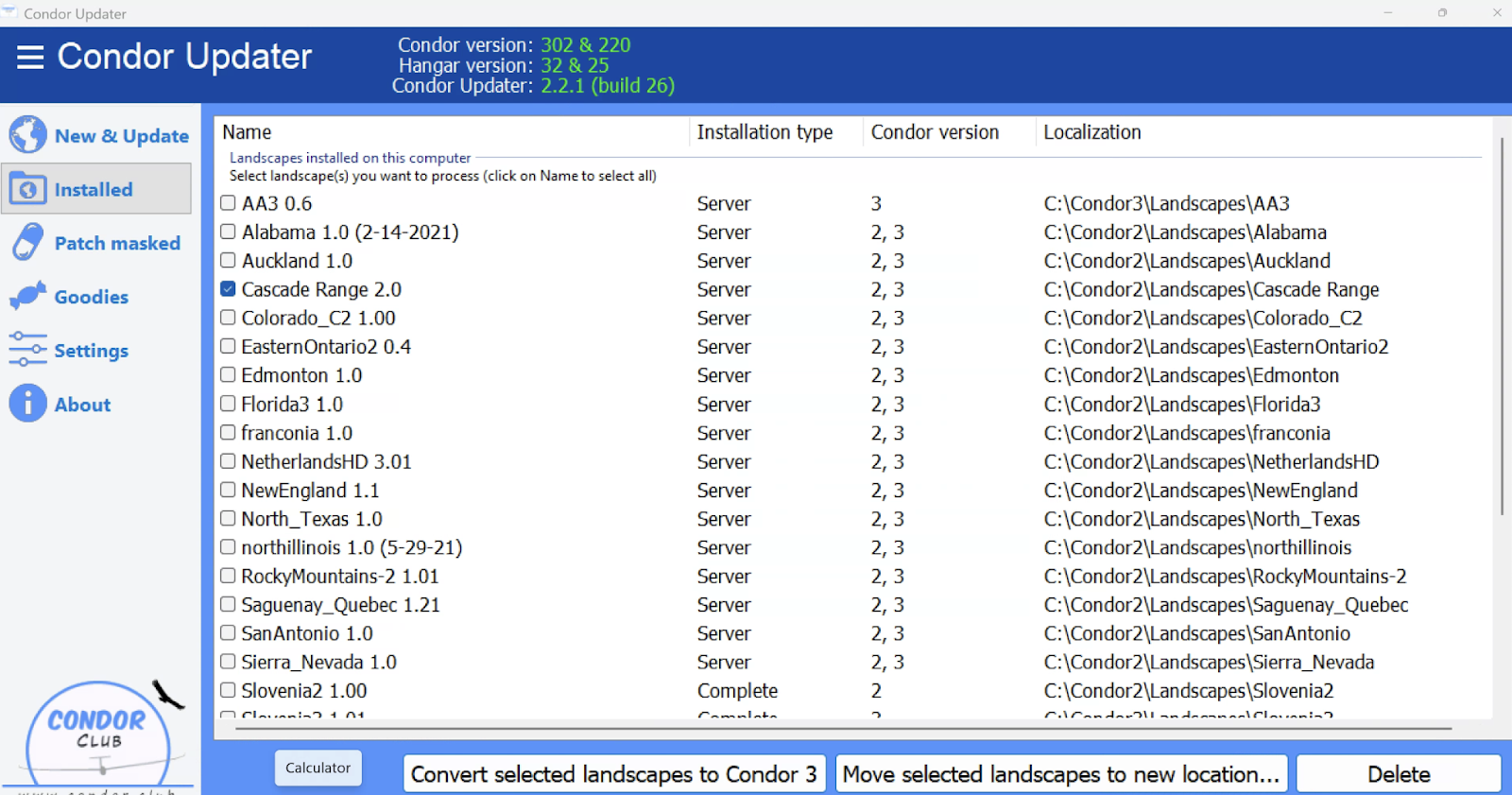 Converting C2 landscaped to C3