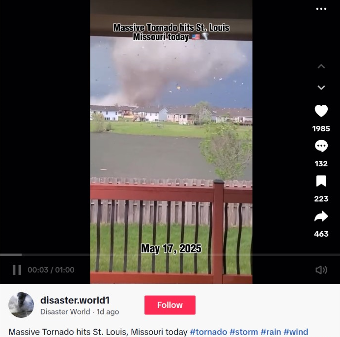 Recent Tornado Clips Mixed With Old Footage From Global Storms