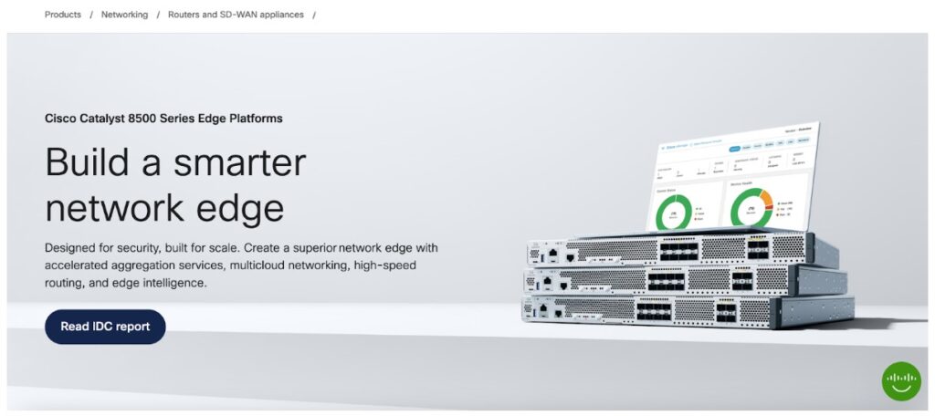 Screenshot of the Cisco Catalyst 8500 Series.