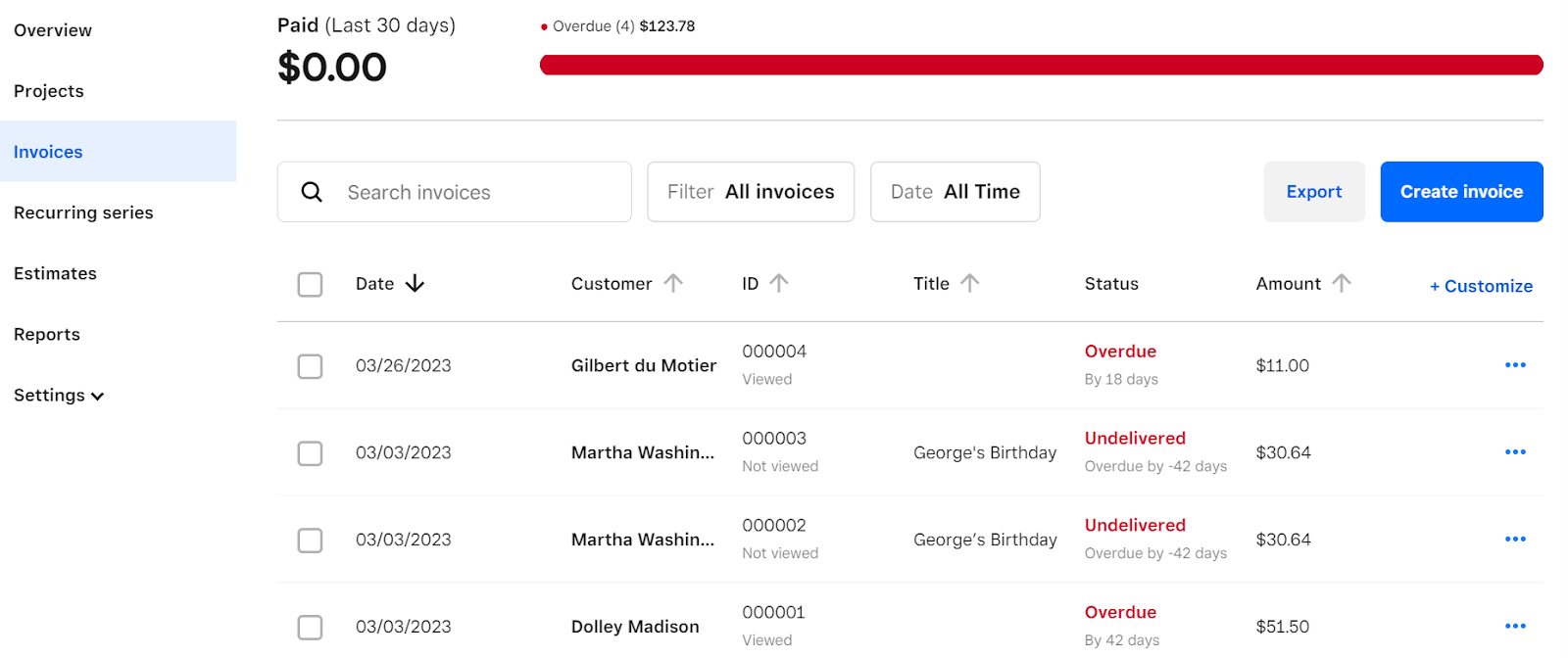 Square Invoices Invoice Tracking