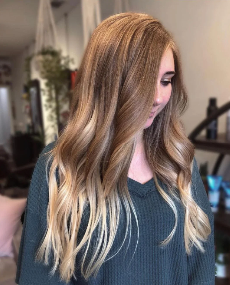 Hair color on client's hair