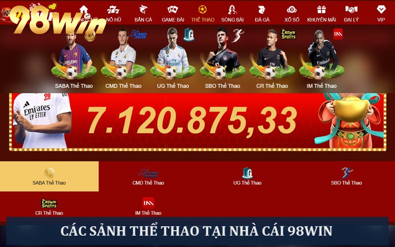 Các sảnh thể thao ăn khách tại nhà cái 98win