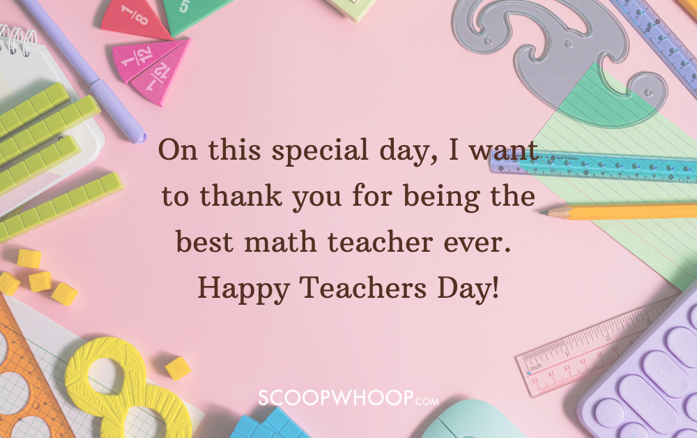 Teachers day wishes for maths teacher