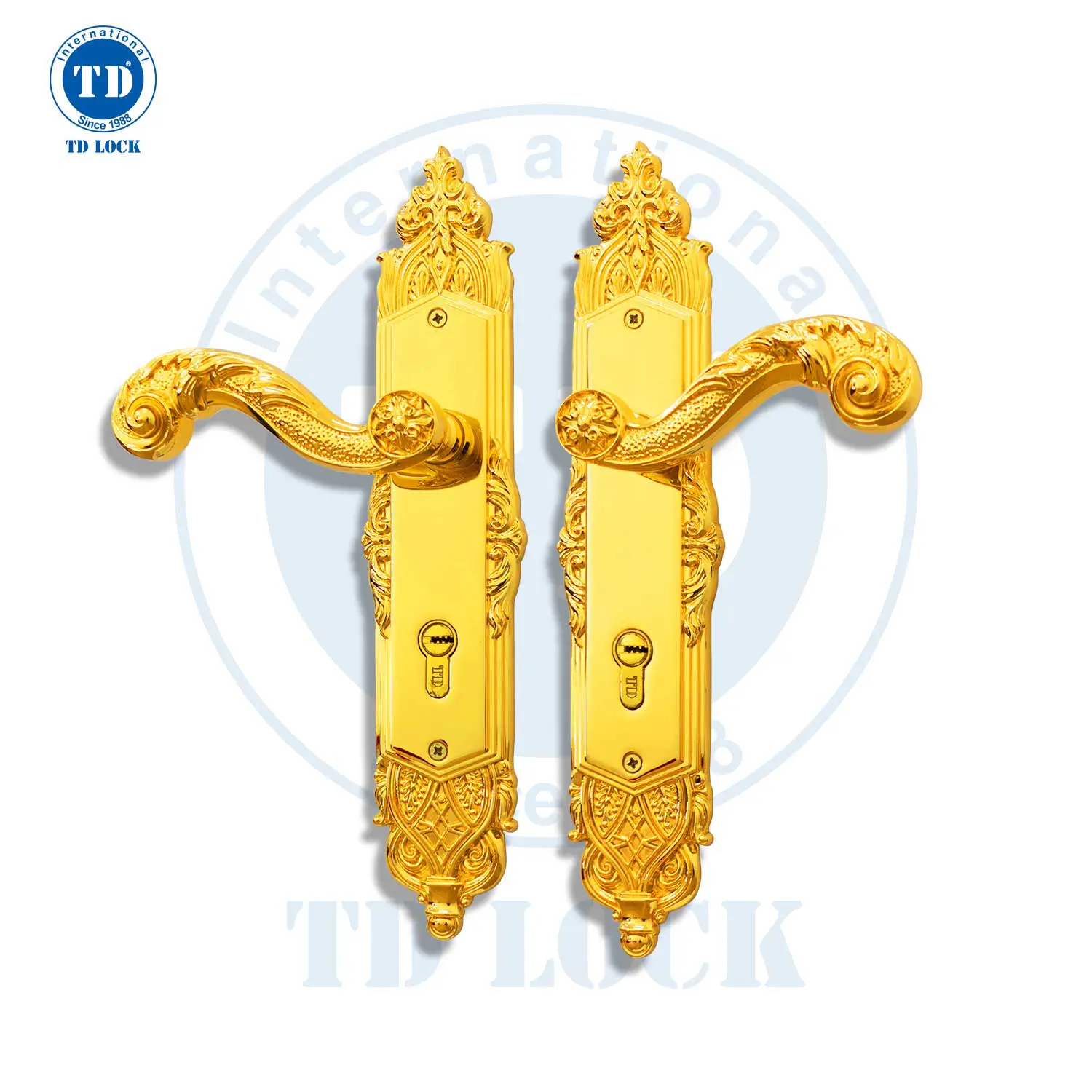 Khóa tay gạt cửa gỗ Roma - BDH-340340-G GOLD