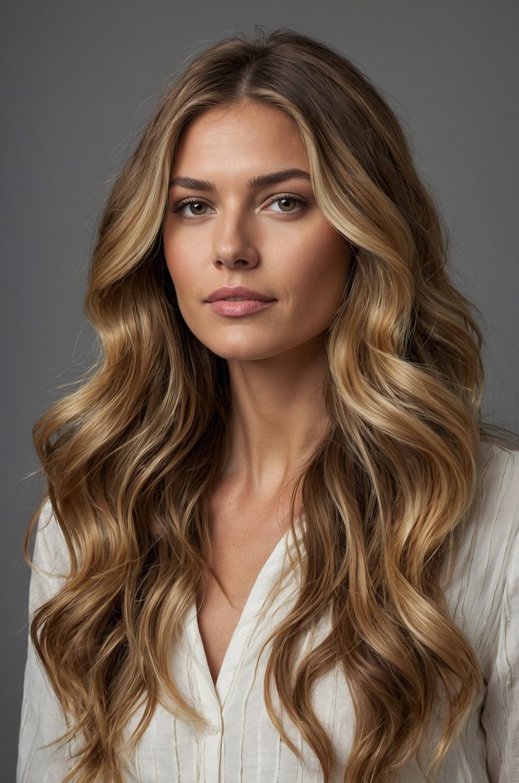 sun-kissed blonde balayage hair