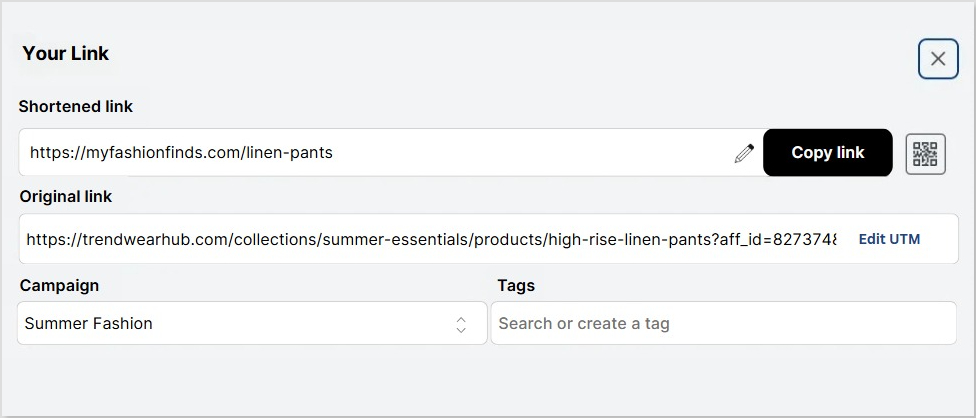 Create a custom URL in Replug