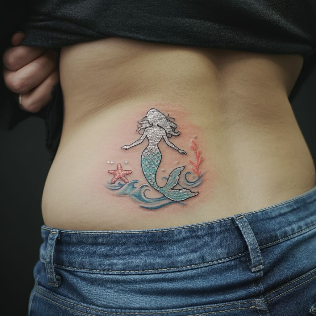Mermaid Tattoo on back 
