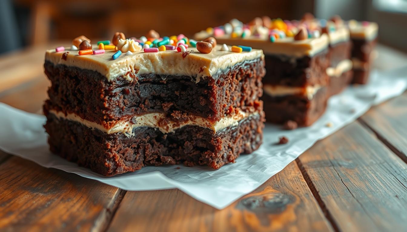 layering brownies