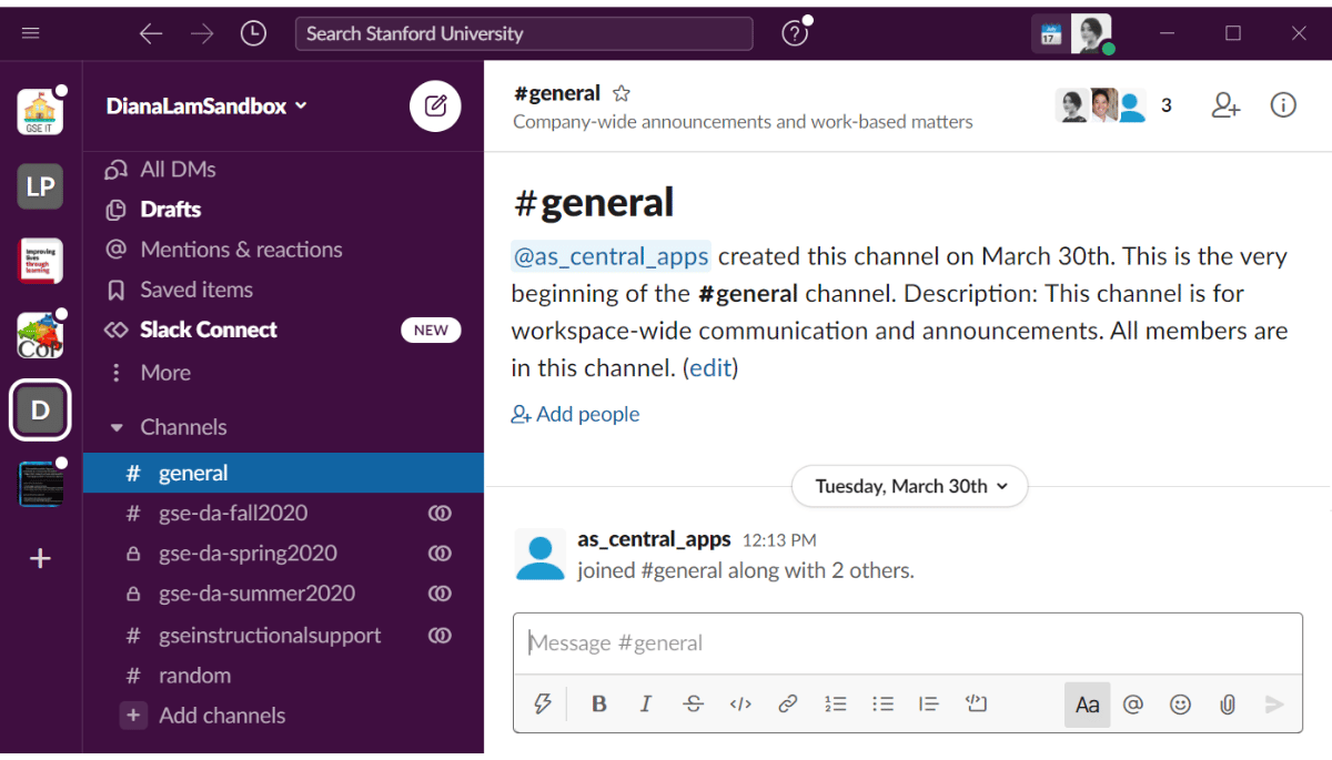 Slack Channel-Based Communication