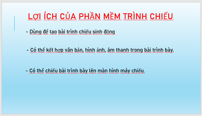 CHỦ ĐỀ E: BÀI 13 - THỰC HÀNH ĐỊNH DẠNG TRANG CHIẾU