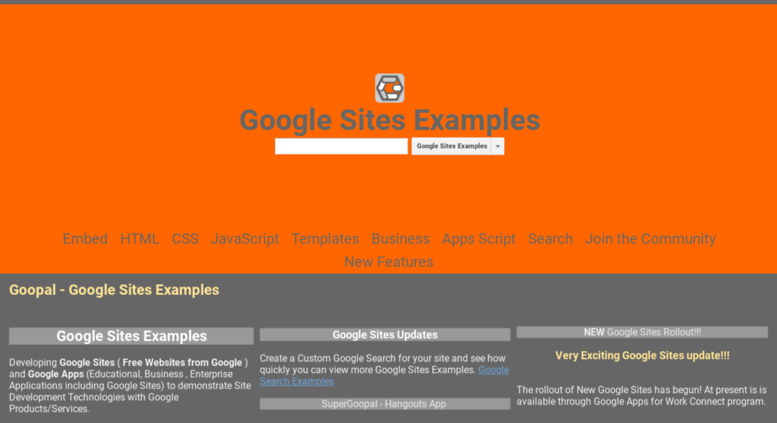 exemples de sites google