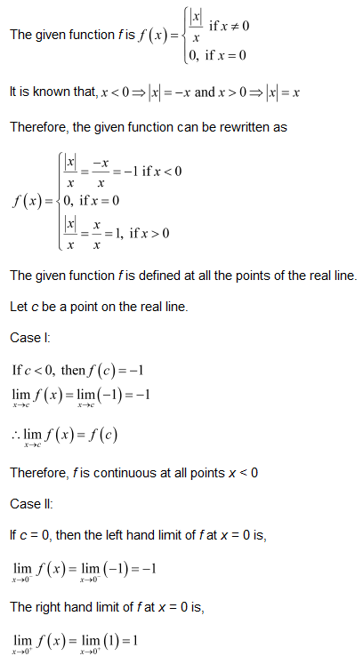 chapter 5-Continuity & Differentiability Exercise 5.1