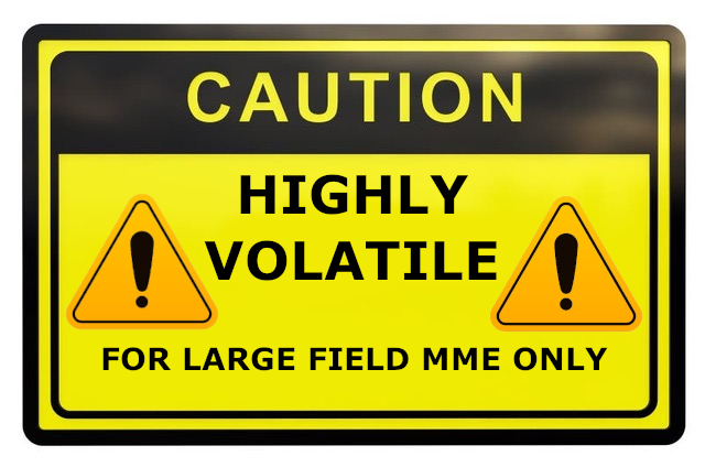A yellow caution sign with black text
Description automatically generated