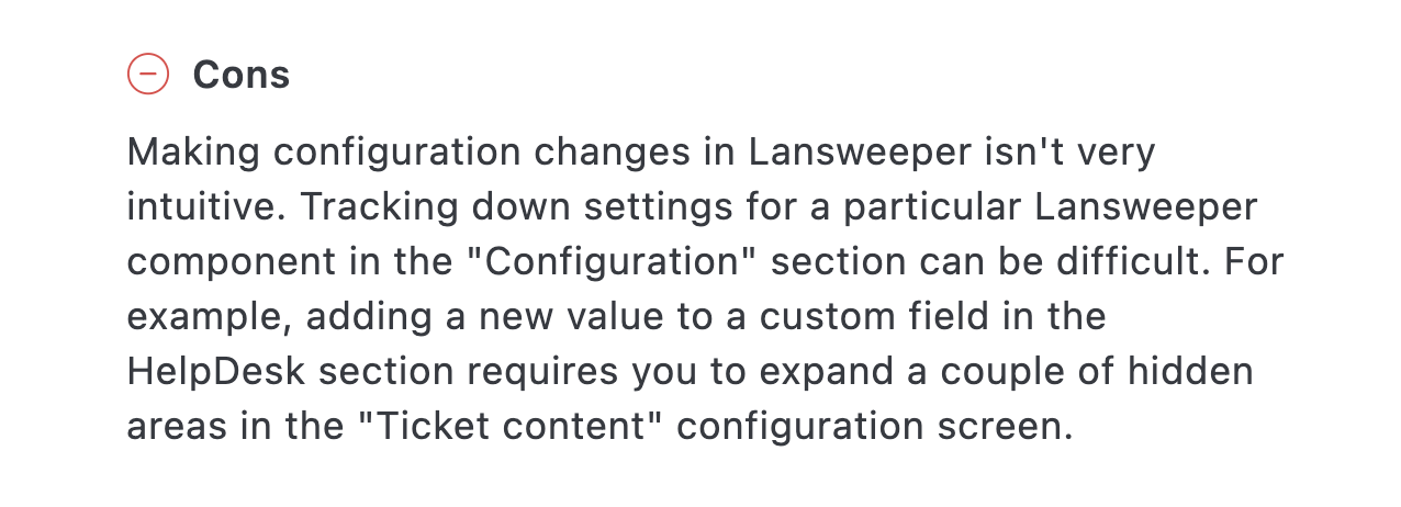 Review of a Capterra user.
