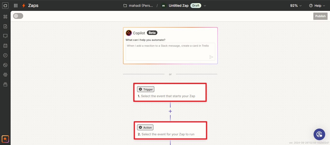 trigger & action integration workflow