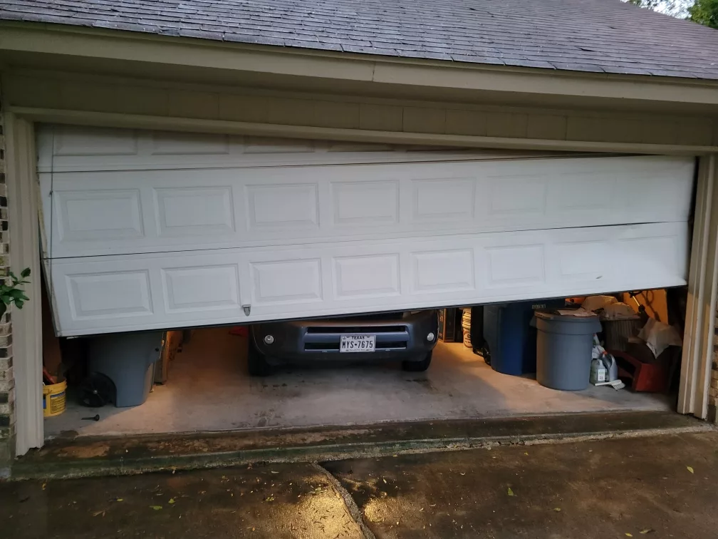 garage door off track