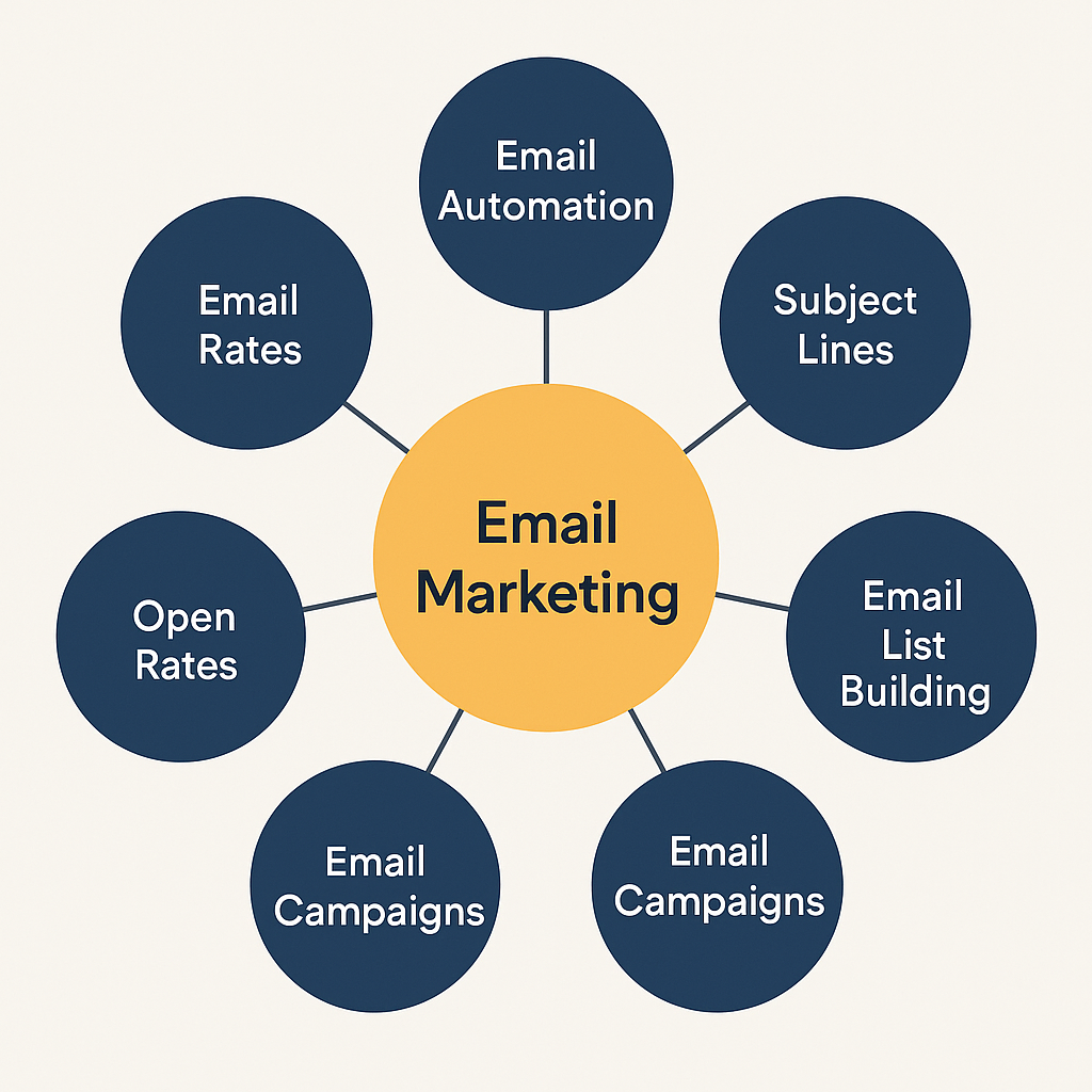 An example of a topic cluster for a good internal linking strategy