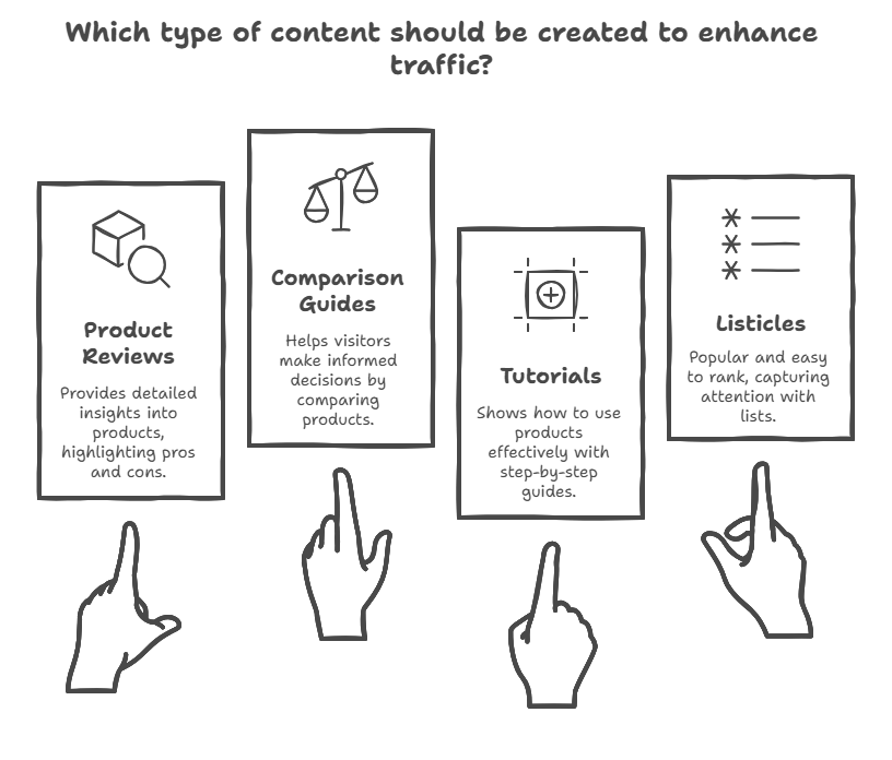 Types of content that perform well for affiliate marketing