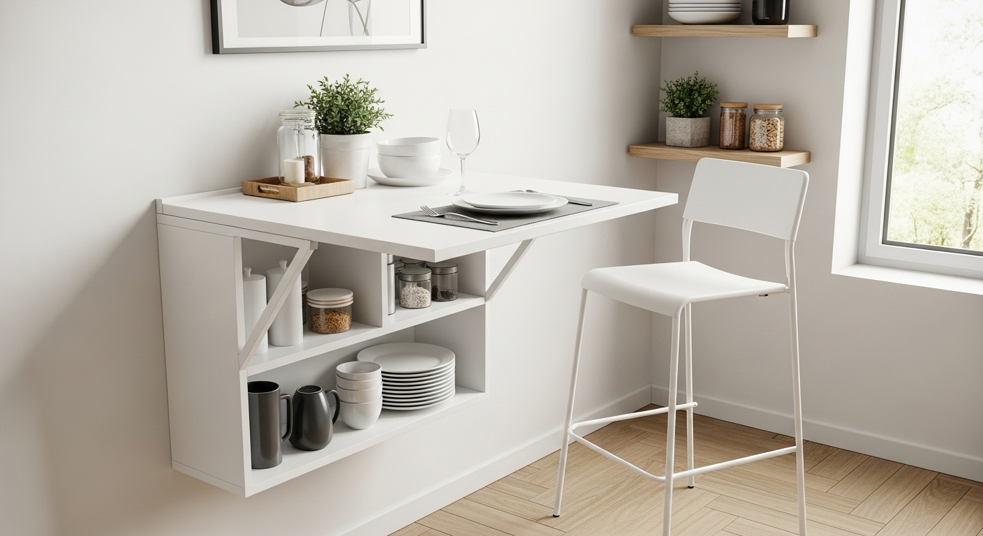 Floating Table with Storage