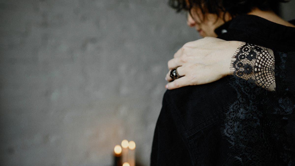 a touch of comfort to a grieving person conceptualizing support