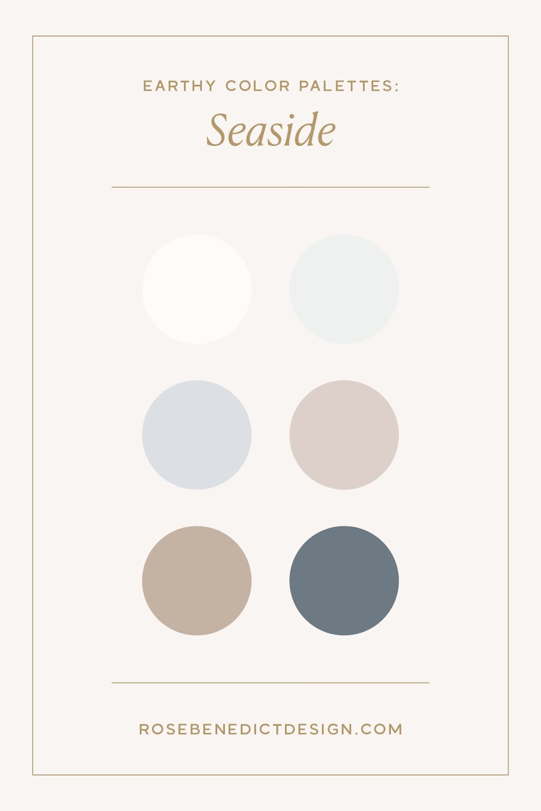 Earthy color palette example, Seaside. 