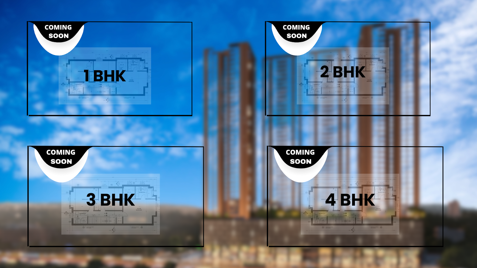 ANP Autograph floor plan and floor configuration of 1,2, 3, and 4 BHK.