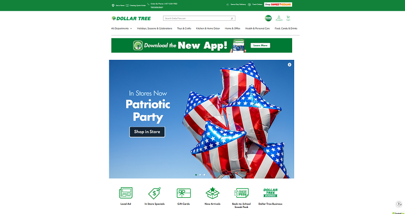 Dollar Tree website
