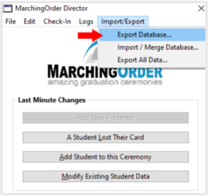 Export database