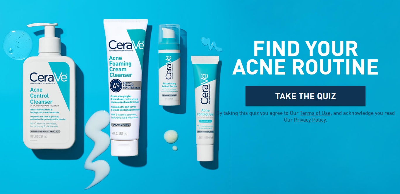 Interactive Web Design: CeraVe Personalized Acne Routine