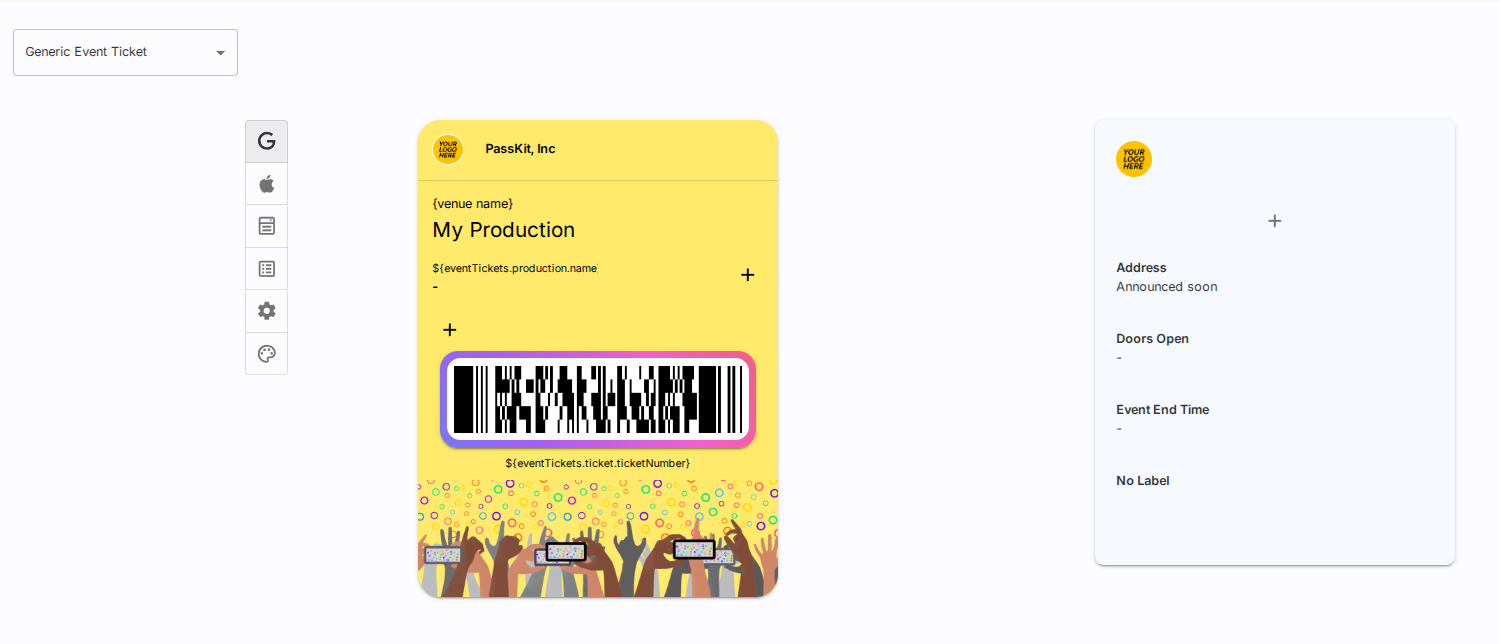 charity ticket design