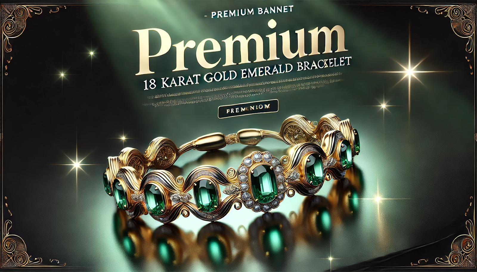 18 karat gold emerald bracelet