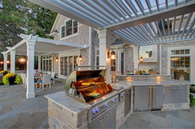 ways to create your dream outdoor kitchen patio grill area with expanded counter space custom built michigan