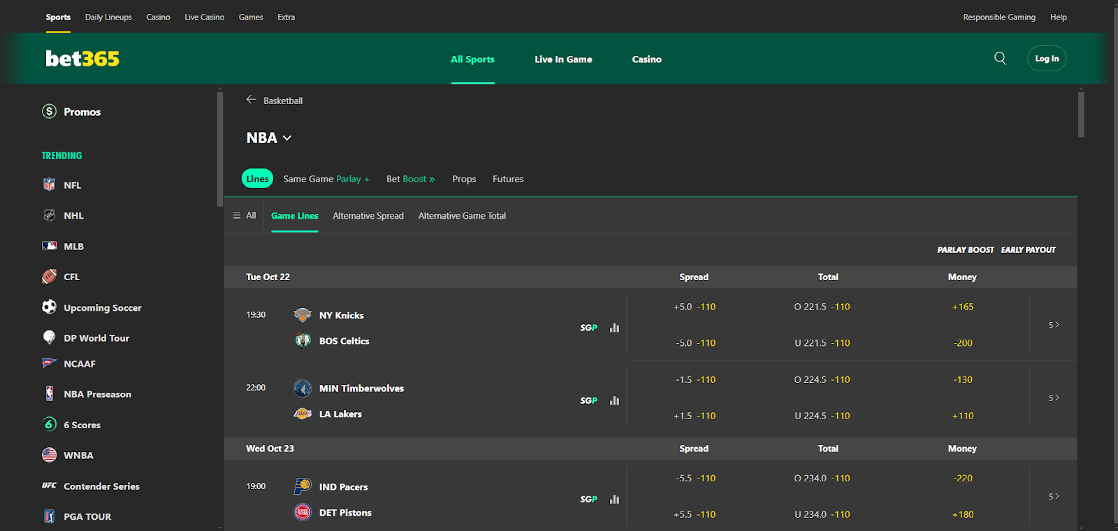 bet365 NBA