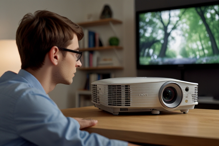 How Far Off Center Can BenQ 710STi Projector Be Placed
