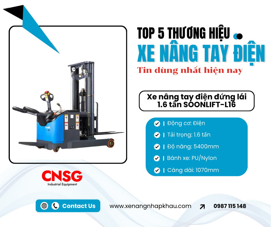 TOP 5 thương hiệu xe nâng tay điện uy tín nhiều người tin dùng